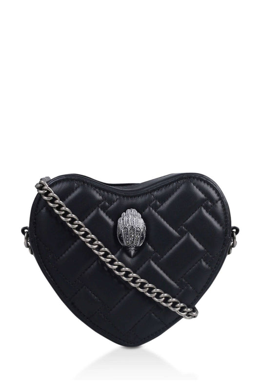 London Kensington Heart Crossbody Bag In Black