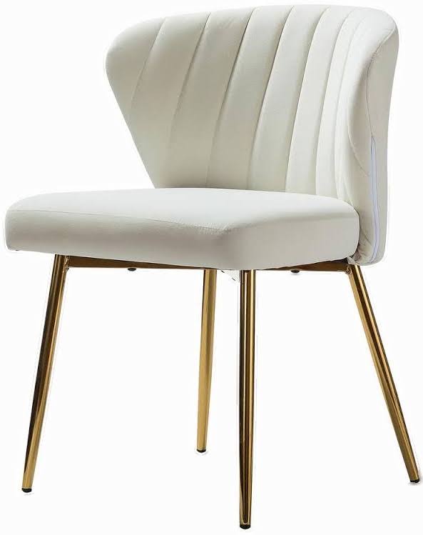 Luna Ivory Gold Legs Side Chair