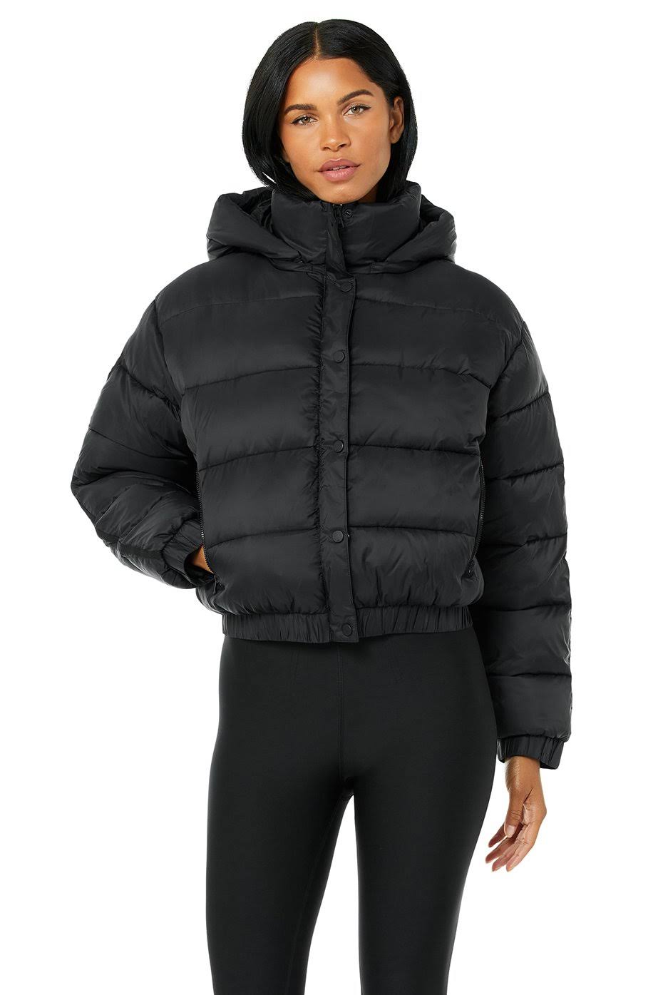 Love Puffer Jacket In Black, Size: Large |