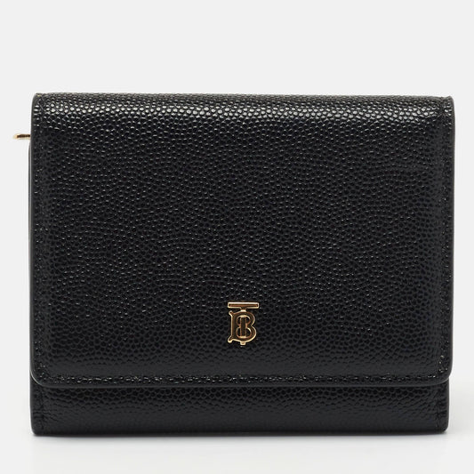 Lola Quilted Leather Card Case - Black