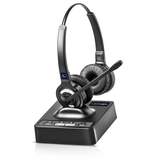 Lh275 Noise-Canceling Dual-Ear Wireless Office Telephone Headset For Corded Office Phones