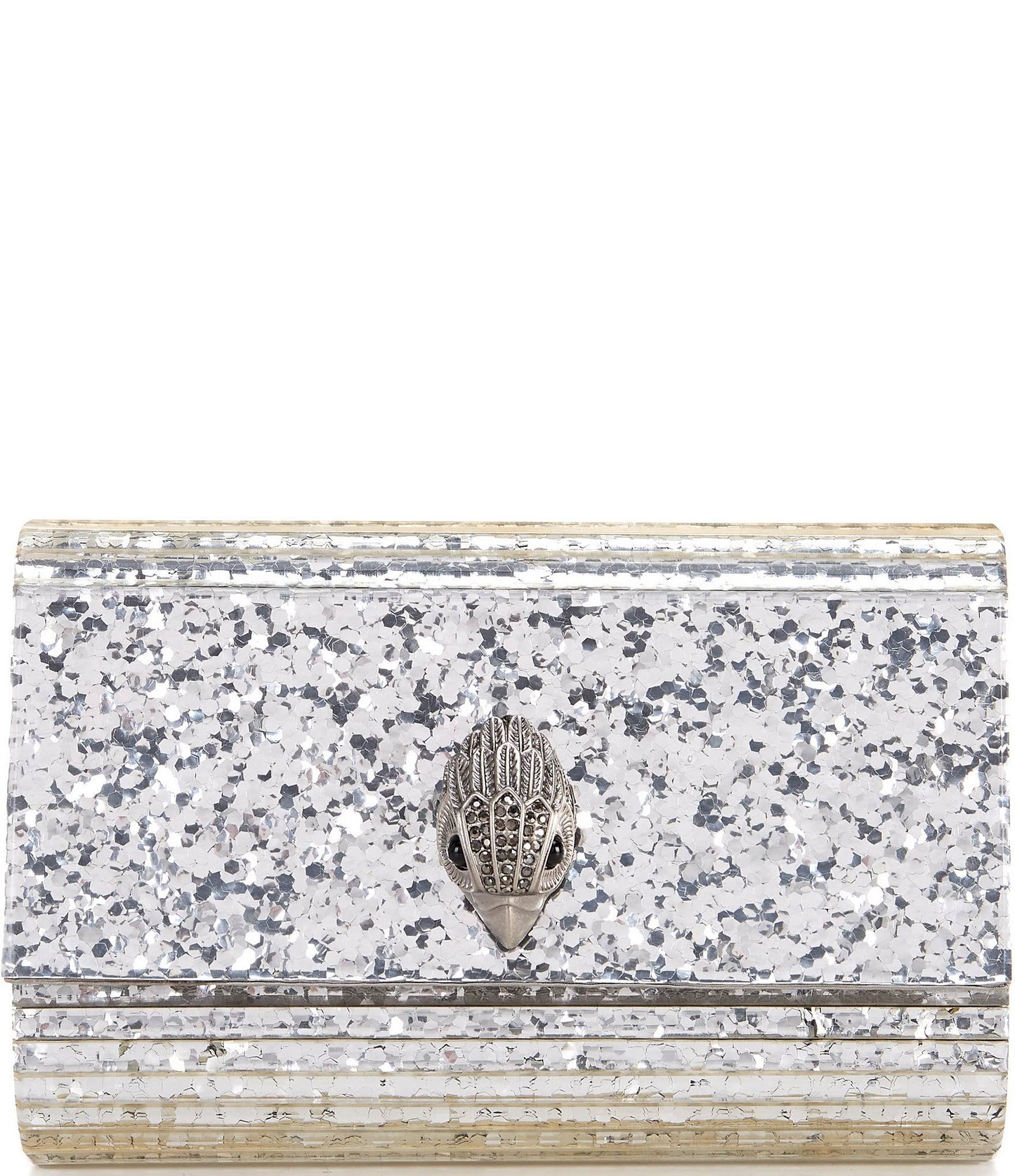 London Party Eagle Drench Clutch - Silver