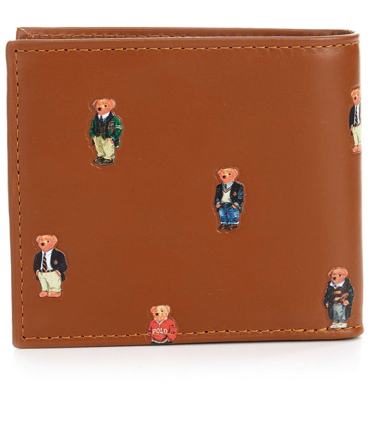 Leather Polo Bear Billfold Wallet