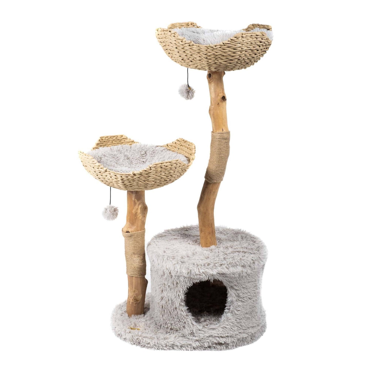 Lifestyle Cento 46-In Modern Wooden Cat Tree & Condo, Gray