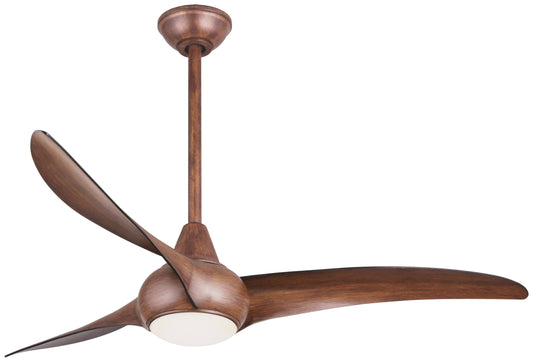 Light Wave 52" Ceiling Fan In Distressed Koa With Remote Control Light, Brown