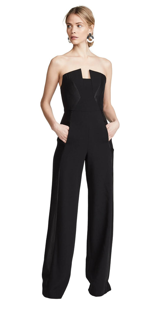 Lena Strapless Jumpsuit - 12 / Cristal/Porcelain