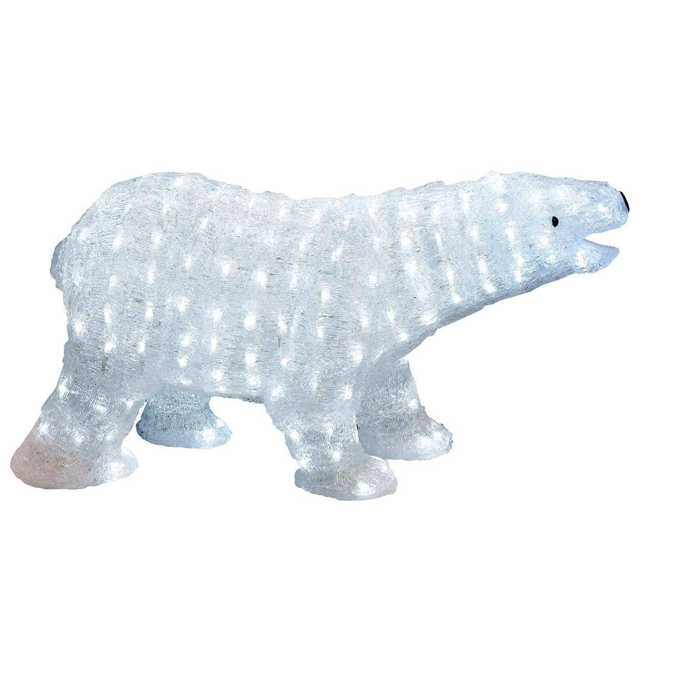 Lighted Commercial Grade Acrylic Polar Bear Christmas Display Decoration