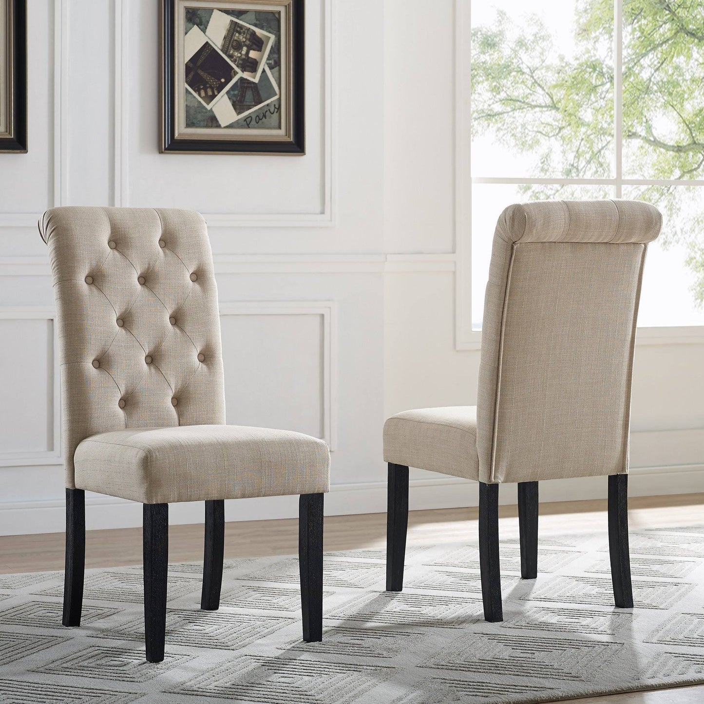 Leviton Tufted Parsons Dining Chair - Set Of 2 Tan