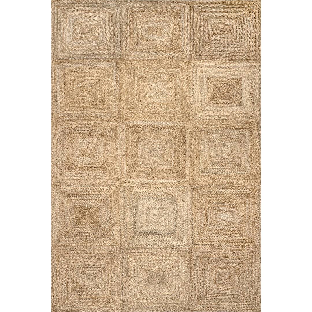 Liess X Rugsusa - Juniper Tiled Jute Area Rug Natural 3' X 5'