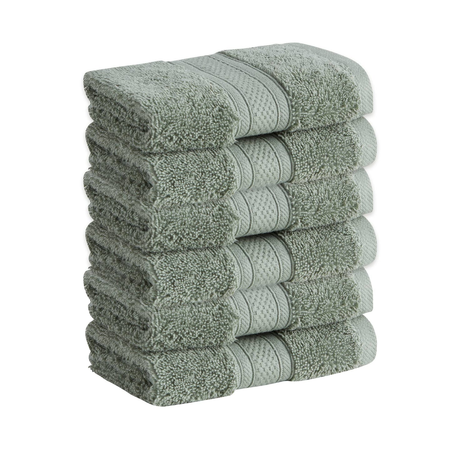 Low Twist Cotton 6 Piece Towel Set - Peacock Blue