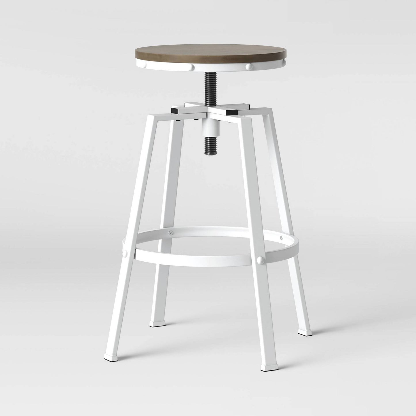 Lewiston Adjustable Swivel Barstool Whited