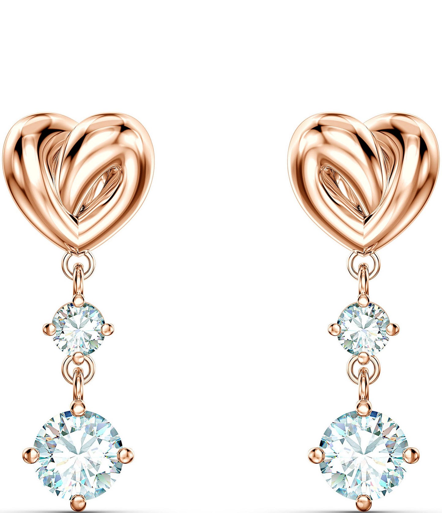 Lifelong Heart Pierced Earrings - Rose Gold