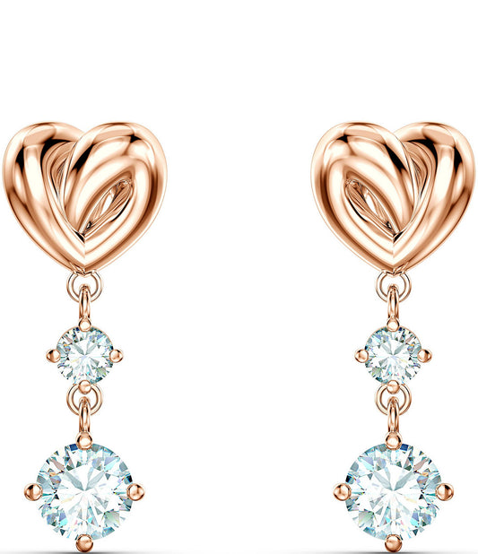 Lifelong Heart Pierced Earrings - Rose Gold