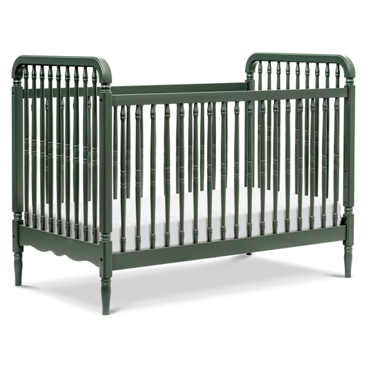 Liberty 3-In-1 Convertible Spindle Crib With Toddler Bed Conversion Kit - Forest Green