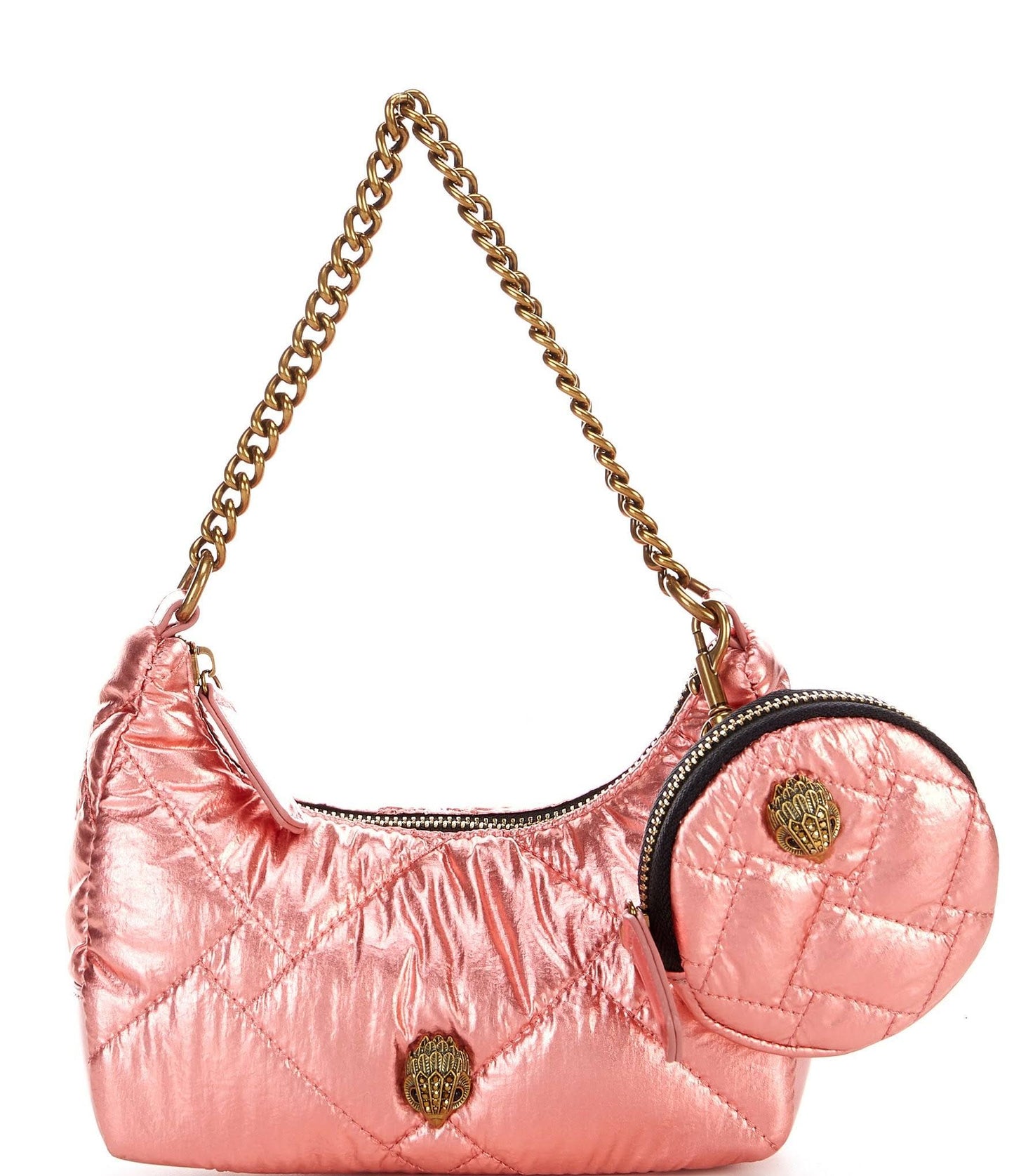 London Small Metallic Nylon Crossbody Bag - Light/Pastel Pink