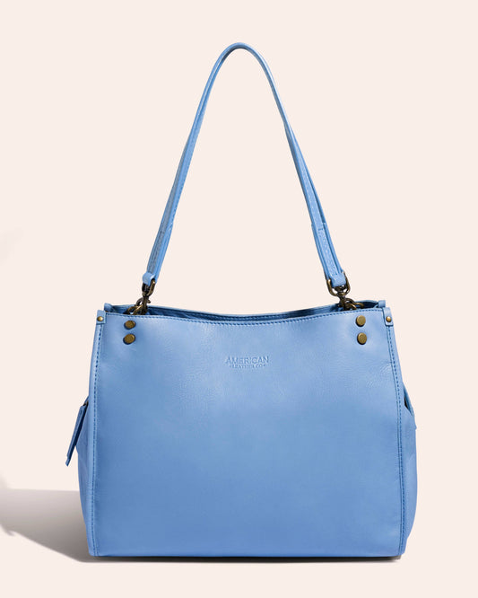 Lenox Triple Entry Satchel ,Ocean Blue