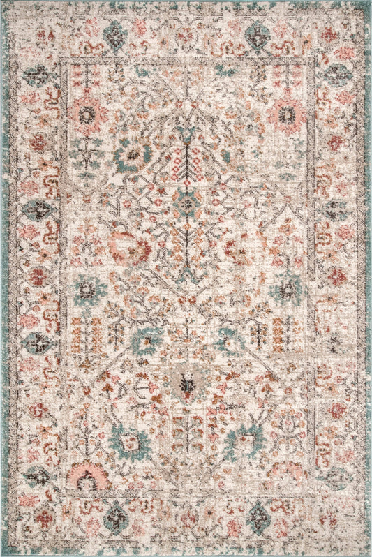 Lenore Vintage Floral Beige 10 Ft. X 14 Ft. Area Rug