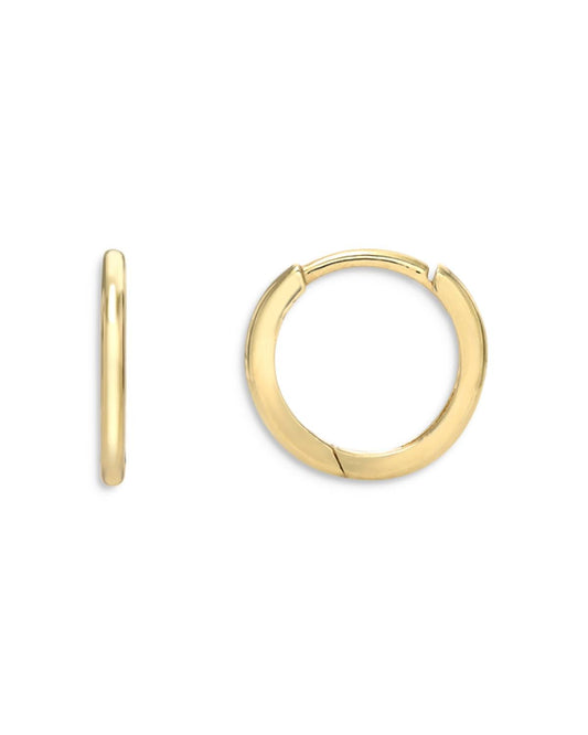 Lev 14k Yellow Gold Small Huggie Hoop Earrings