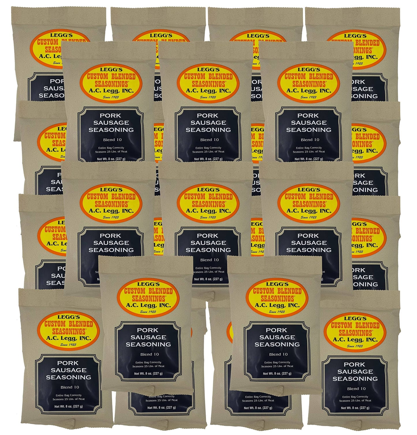 Legg Inc Custom Blended Seasonings - Blend 10 Sausage Seasoning 8 Ounce - Case Of 24 Packages