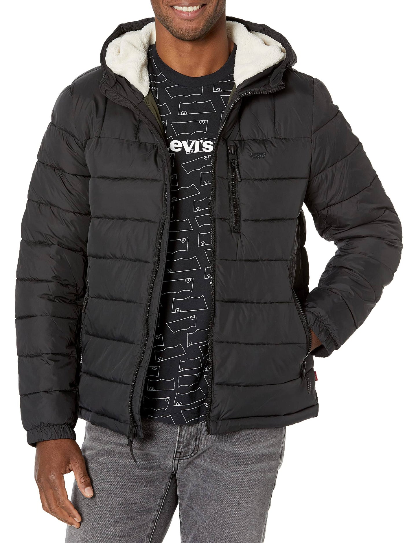 Levi's Hooded Puffer Jacket, Size: Medium