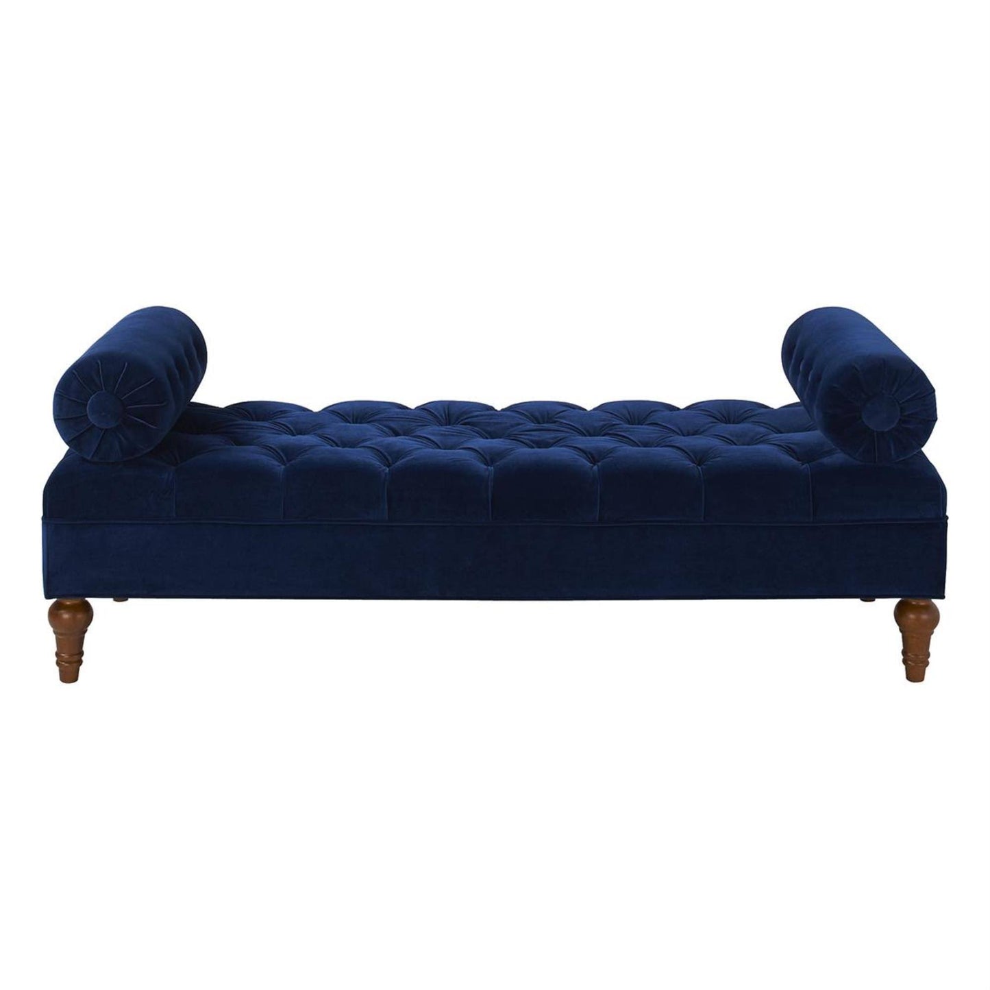 Lewis Bolster Arm Entryway Bench Navy Blue