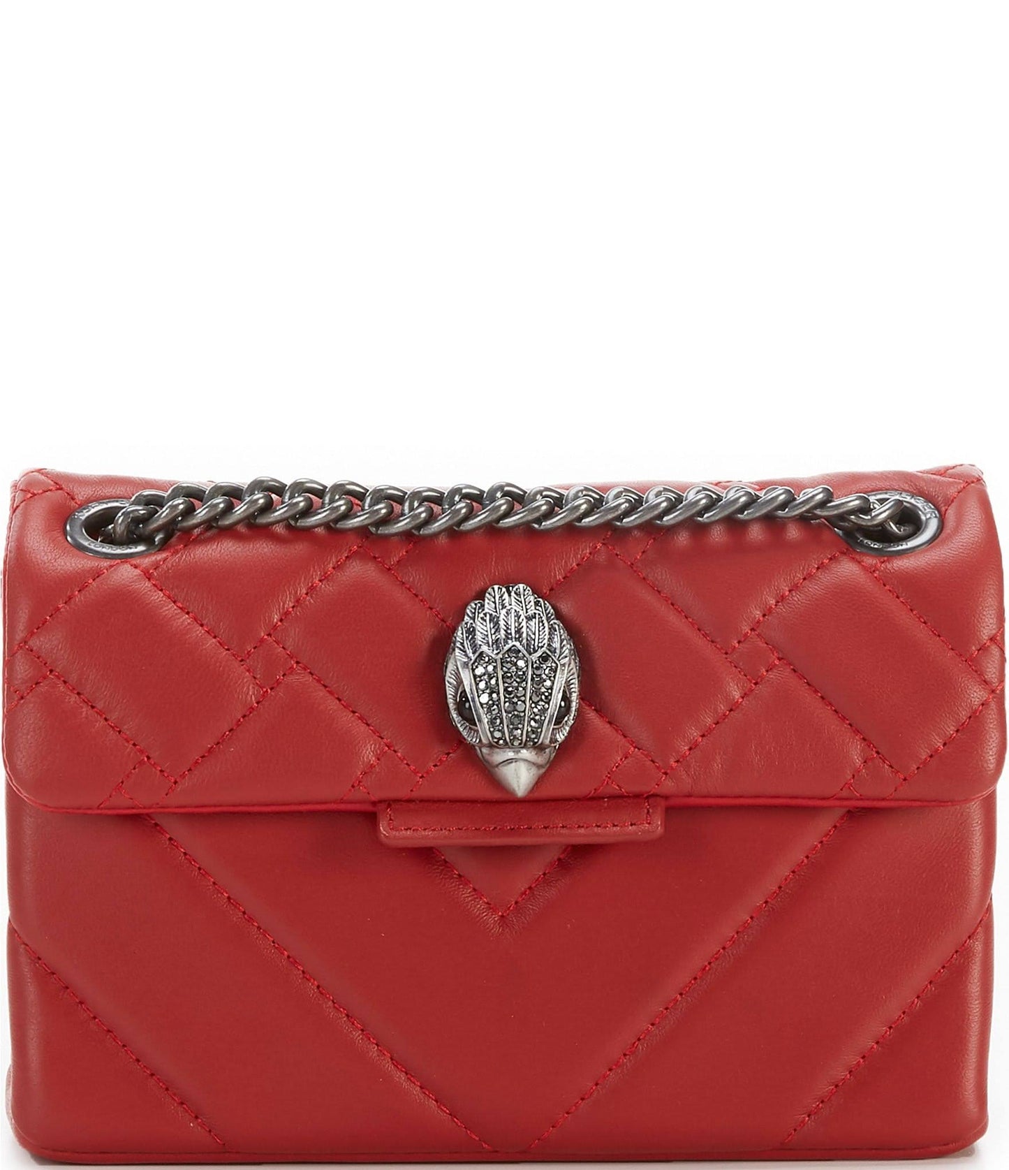 London Kensington Mini Quilted Leather Crossbody Bag - Red