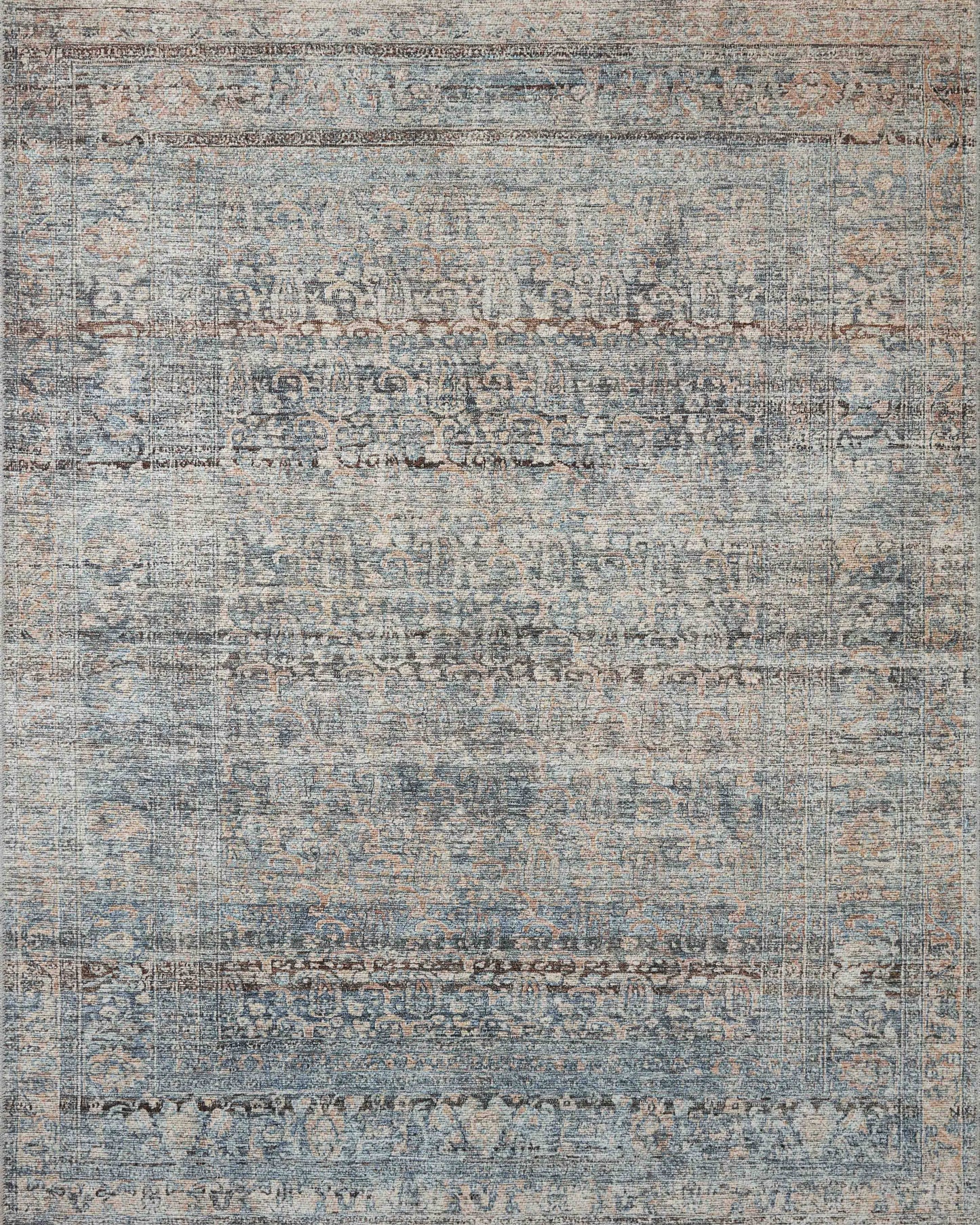 Lewis X 10'0" 14'0" Denim/Blush Large Billie Bil-05 Area Rug