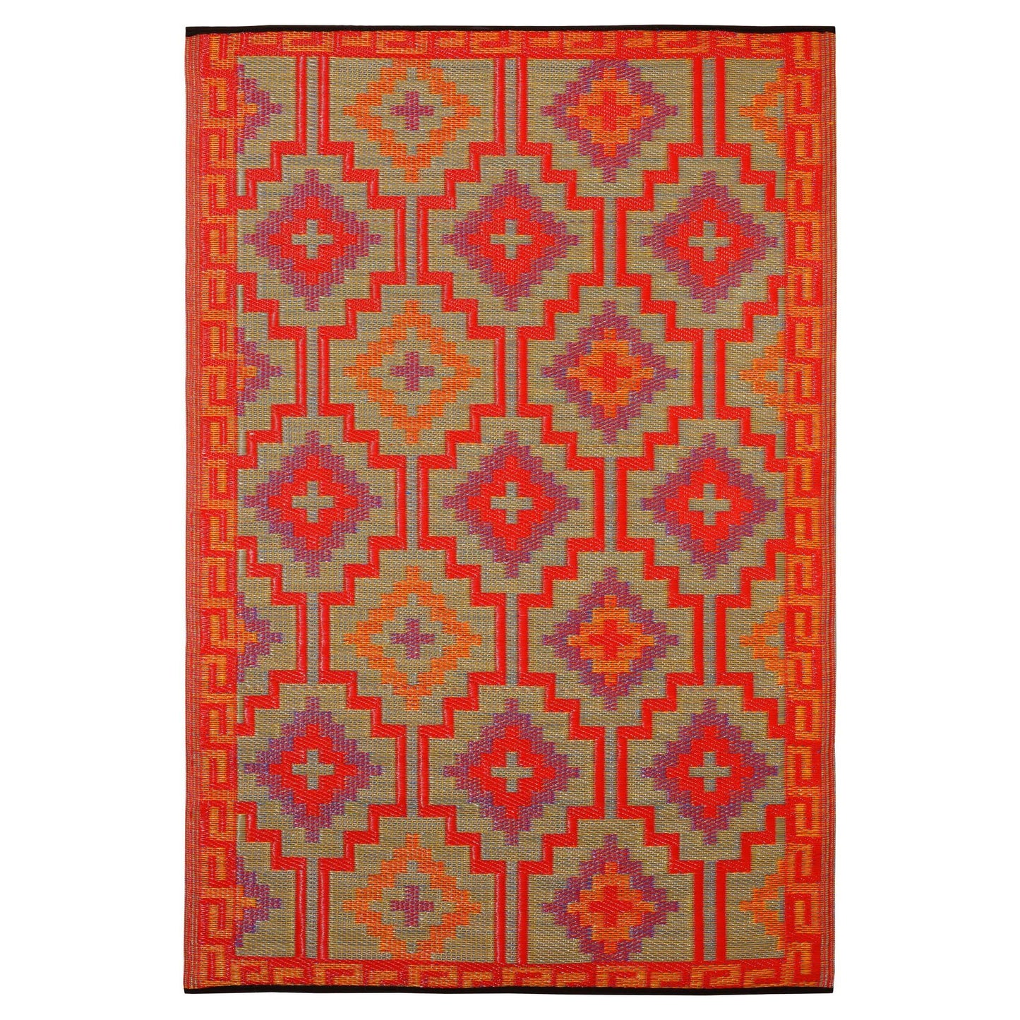 Lhasa Indoor And Outdoor Rug, Orange & Violet