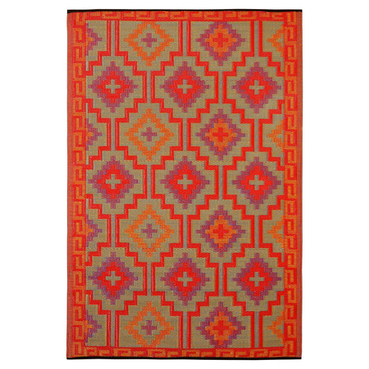 Lhasa Indoor/Outdoor Rug Orange Violet 3' X 5'