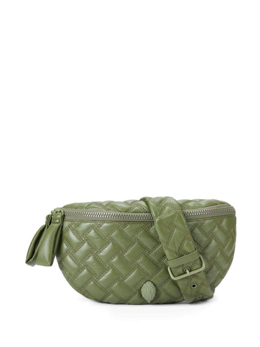 London Kensington Drench Beltbag - Khaki Leather Belt Bag Olive