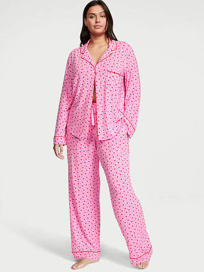 Long Pajama Set, Print, Smallreg - Women's Pajama Sets -