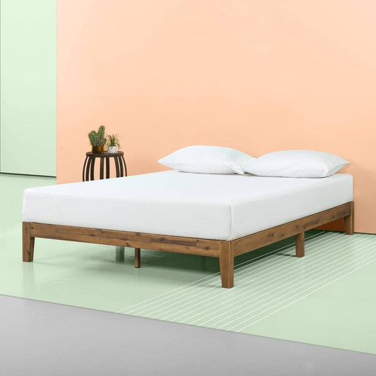 Lucinda Queen 10 In. Wood Platform Bed, Rustic