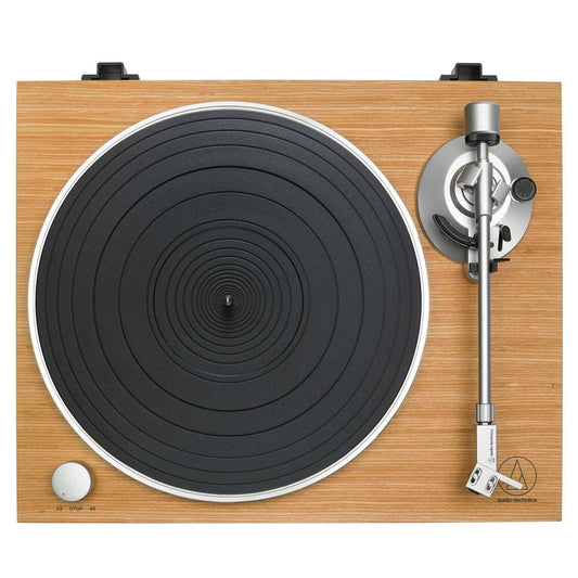 Lpw30tkr Fully Manual Belt-Drive Turntable, Simulated Teak Veneer + Cleaning Brush + Adapter Cable