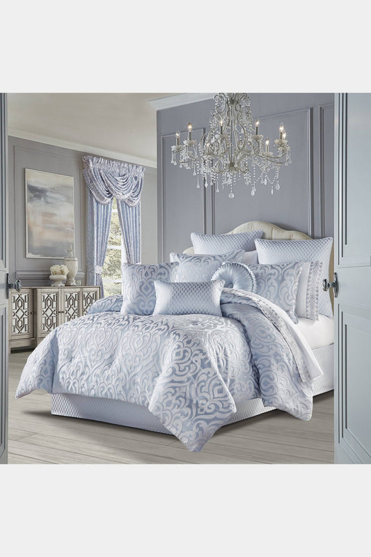 Liana Comforter Set Queen, Blue