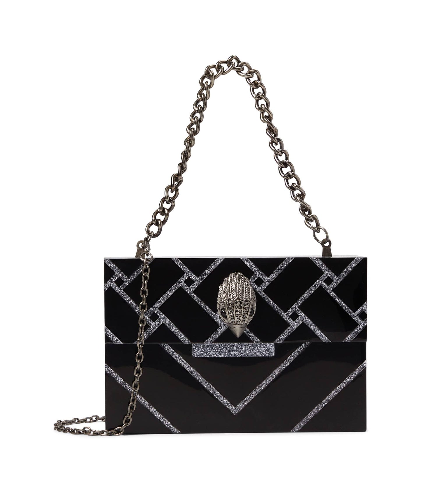 London Kensington Acrylic Clutch Bag Black