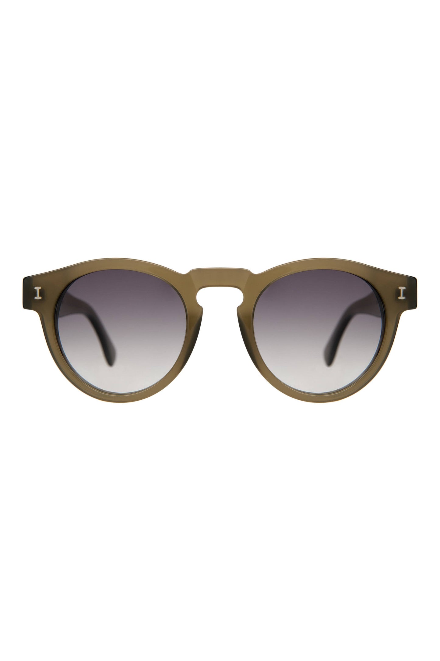 Leonard Round Acetate Sunglasses, Tortoise, Women's