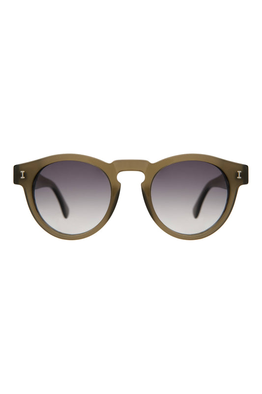 Leonard Round Acetate Sunglasses, Tortoise, Women's