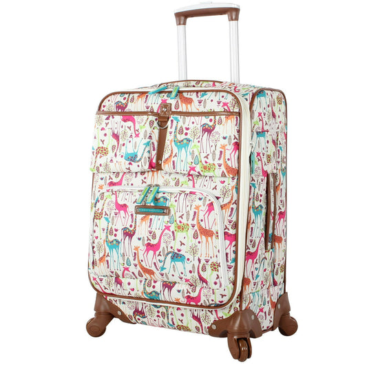 Luggage Large Expandable Design Pattern Suitcase With Spinner Wheels For Woman (Playful Garden, 28in)