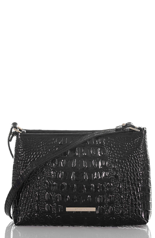 Lorelei Melbourne Embossed Leather Shoulder Bag Black