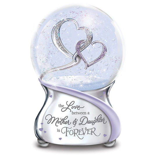 Love Between Mother And Daughter Is Forever Musical Glitter Globe