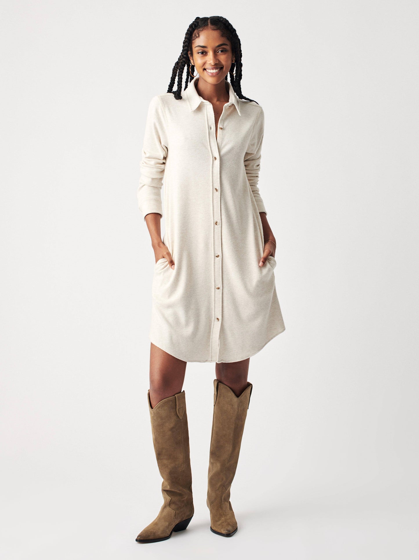 Legend Sweater Dress - Off White L