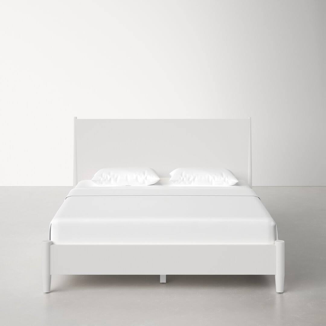 Low Profile Standard Bed Color: White, Size: King