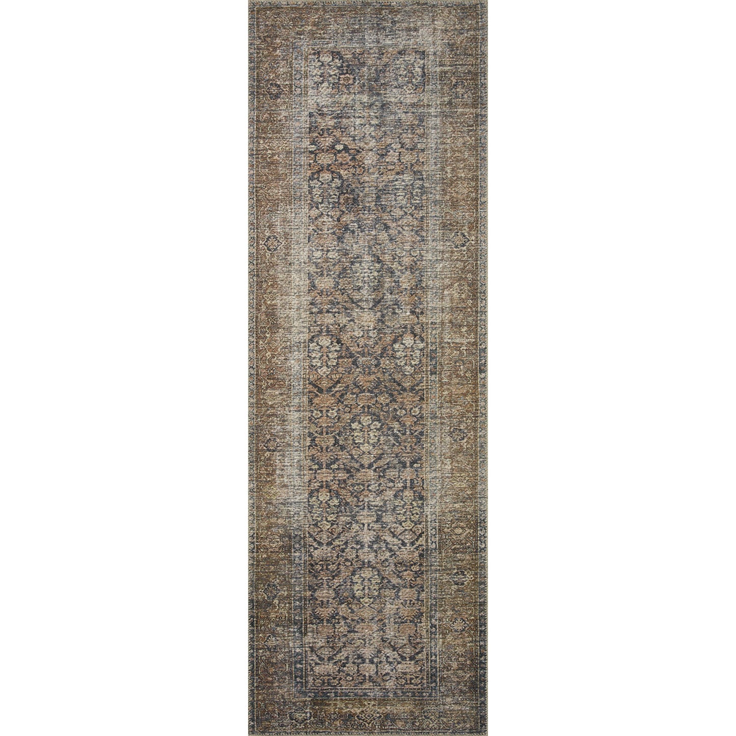 Lewis X 7'6" 9'6" Ink/Salmon Large Billie Bil-01 Area Rug