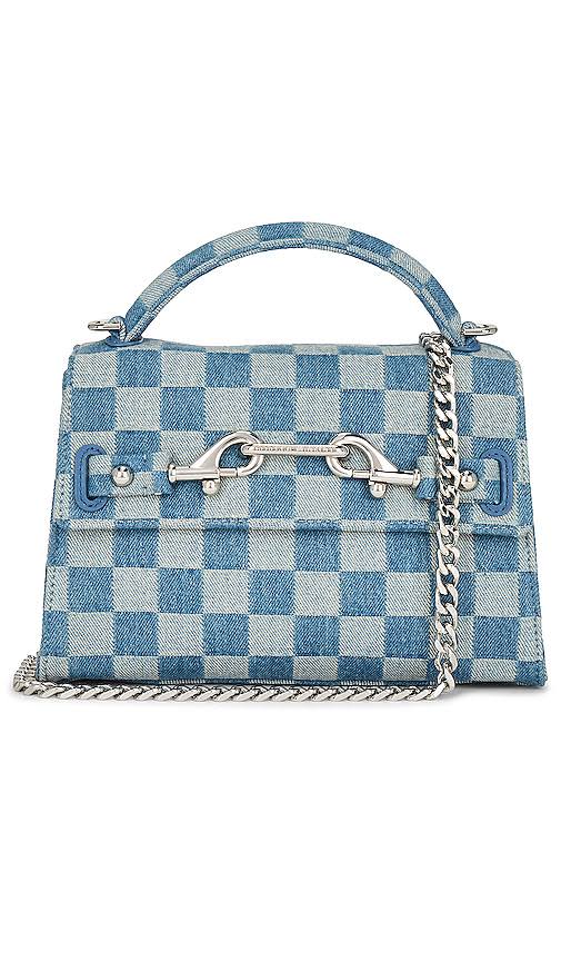 Lou Small Top Handle Crossbody - Light Blue/Denim