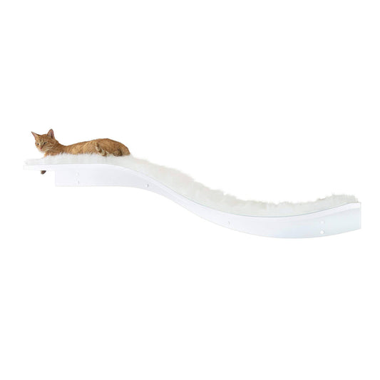 Lotus Branch Cat Shelf - Mahogany