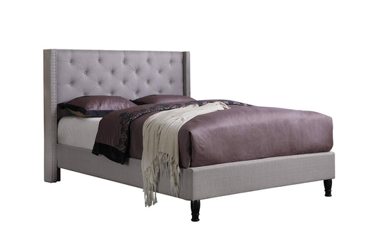 Life Premiere Classics Velour Pink 51" Tall Headboard Slats Full-5 Year Warranty Included 7 Platform Bed