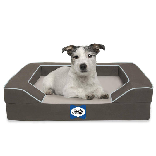 Lux Premium Orthopedic Dog Bed, Grey, Small