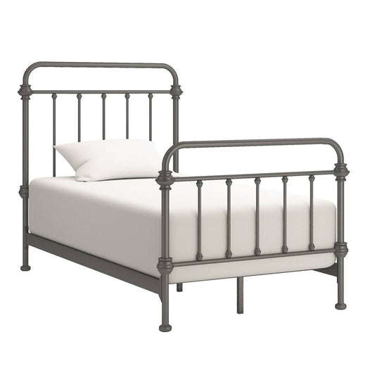 Low Profile Standard Bed Hashtag Home Color: Antique Dark Bronze, Size: Twin