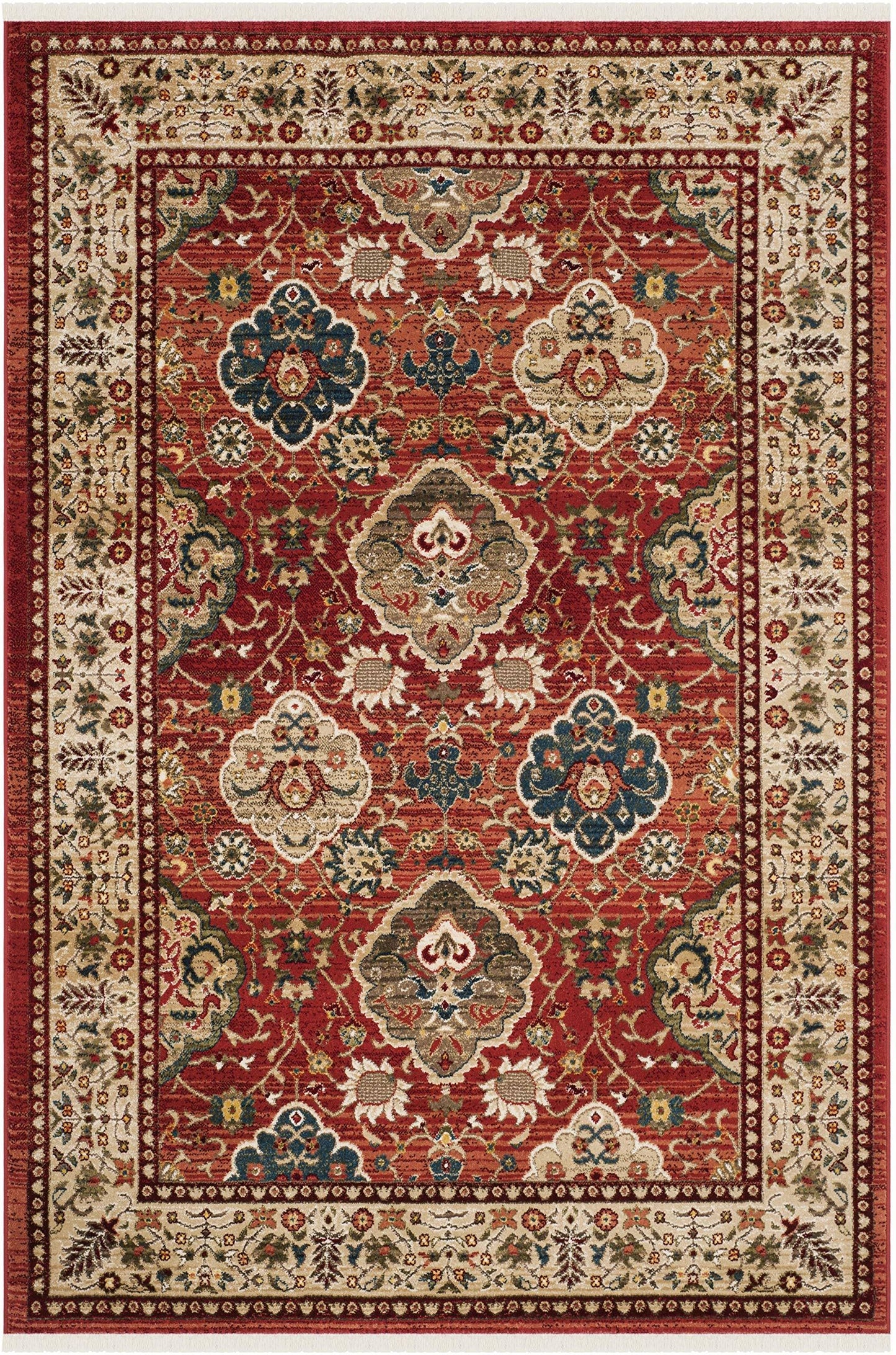 Lrl1225a-5 Camille Rug 5'1" X 7'6" Red/Navy