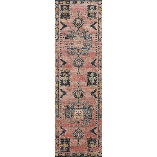 Luxe Rose Antiqued Distressed Area Rug - 2'3